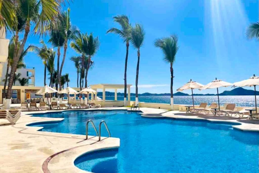 Espectacular Apto A Pie De Playa Con Vista Al Mar Manzanillo Buitenkant foto